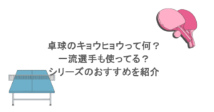 卓球のキョウヒョウって何?一流選手も使ってる?シリーズのおすすめを紹介